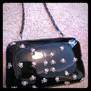 Skull clutch purse